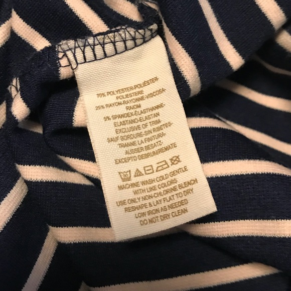 EUC FREE PEOPLE Striped Crochet Fit and Flare Dress L in Navy - Picture 6 of 6